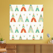 Southwest Geo Step | Geometrisches Muster Leinwanddruck (Insitu (Wohnzimmer))