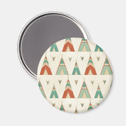 Southwest Geo Step | Geometrisches Muster Magnet (Vorderseite/Rückseite)