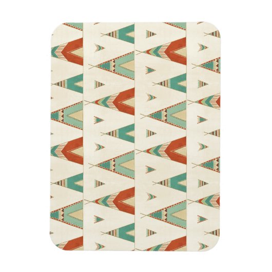 Southwest Geo Step | Geometrisches Muster Magnet (Vertikal)