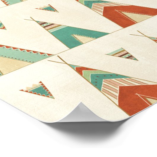 Southwest Geo Step | Geometrisches Muster Poster (Ecke)