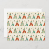 Southwest Geo Step | Geometrisches Muster Postkarte (Vorne/Hinten)