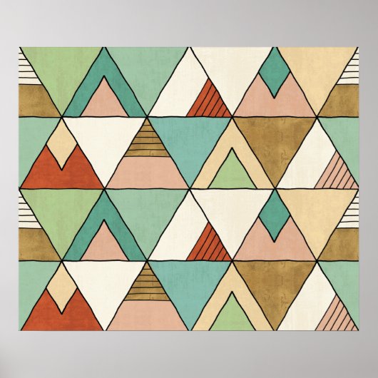 Southwest Geo Step | Handgezeichnetes Tribal-Muste Poster (Vorne)