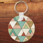 Southwest Geo Step | Handgezeichnetes Tribal-Muste Schlüsselanhänger (Vorderseite)
