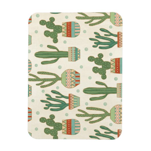 Southwest Geo Step | Kaktusmuster Magnet (Vertikal)