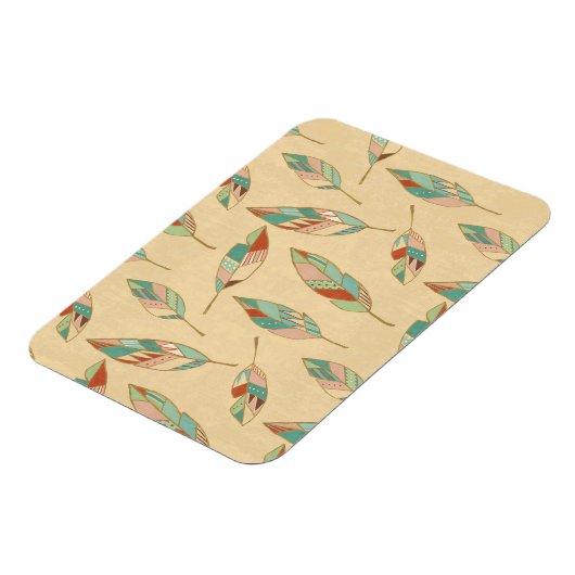 Southwest Geo Step | Korallenfedermuster Magnet (Linke Seite)