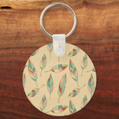 Southwest Geo Step | Korallenfedermuster Schlüsselanhänger (Vorderseite)