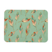 Southwest Geo Step | Muster der grünen Feder Magnet (Horizontal)