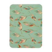 Southwest Geo Step | Muster der grünen Feder Magnet (Vertikal)