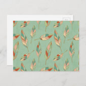 Southwest Geo Step | Muster der grünen Feder Postkarte (Vorne/Hinten)