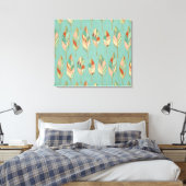 Southwest Geo Step | Muster der Wasserfarben Leinwanddruck (Insitu (Schlafzimmer))