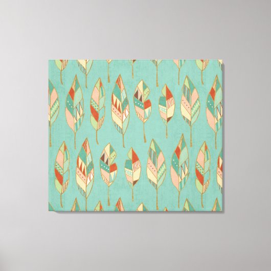 Southwest Geo Step | Muster der Wasserfarben Leinwanddruck (Vorderseite)