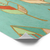 Southwest Geo Step | Muster der Wasserfarben Poster (Ecke)