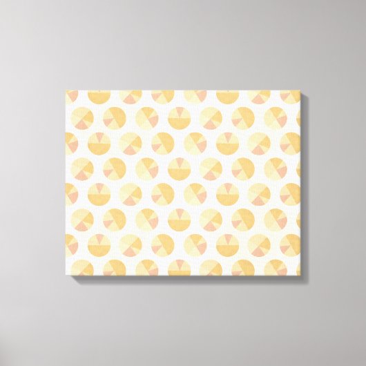 Southwest Geo Step | Orange Circle Pattern Leinwanddruck (Vorderseite)