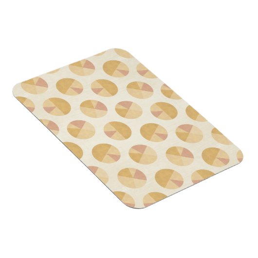 Southwest Geo Step | Orange Circle Pattern Magnet (Rechte Seite)