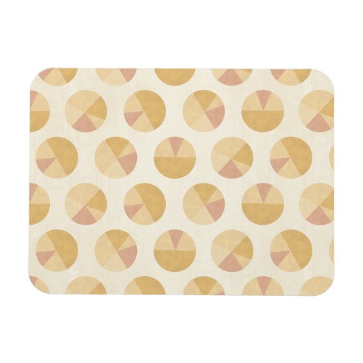 Southwest Geo Step | Orange Circle Pattern Magnet (Horizontal)