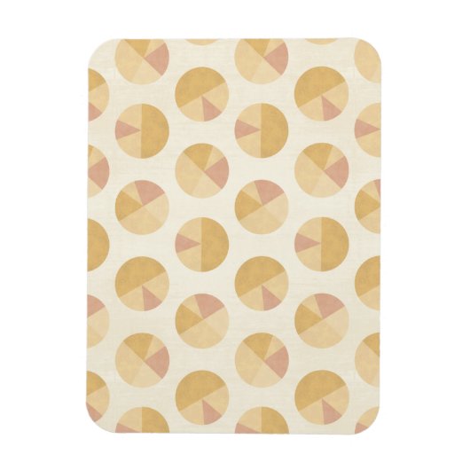 Southwest Geo Step | Orange Circle Pattern Magnet (Vertikal)