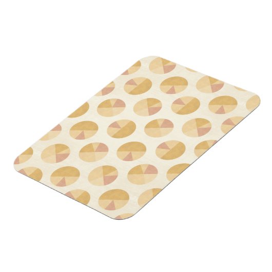 Southwest Geo Step | Orange Circle Pattern Magnet (Linke Seite)