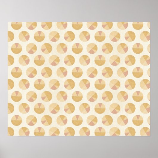 Southwest Geo Step | Orange Circle Pattern Poster (Vorne)