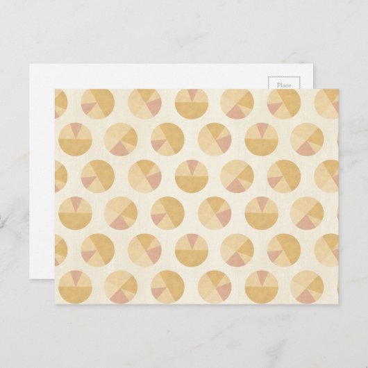 Southwest Geo Step | Orange Circle Pattern Postkarte (Vorne/Hinten)