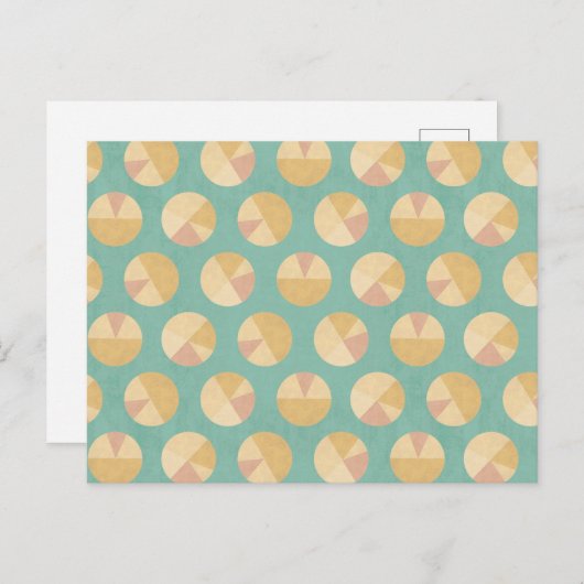 Southwest Geo Step | Orange & Green Circle Muster Postkarte (Vorne/Hinten)