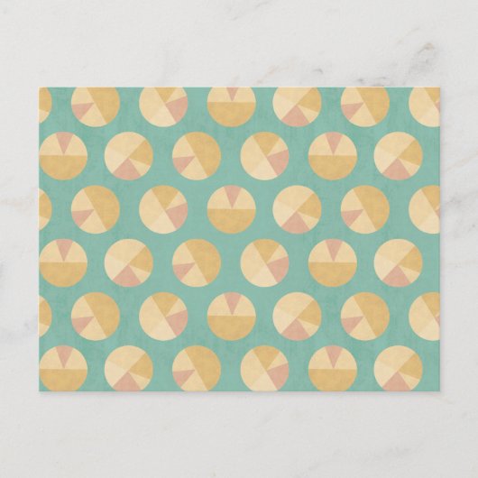 Southwest Geo Step | Orange & Green Circle Muster Postkarte (Vorderseite)