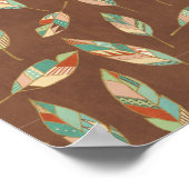 Southwest Geo Step | Southwest Feather Pattern Poster (Ecke)