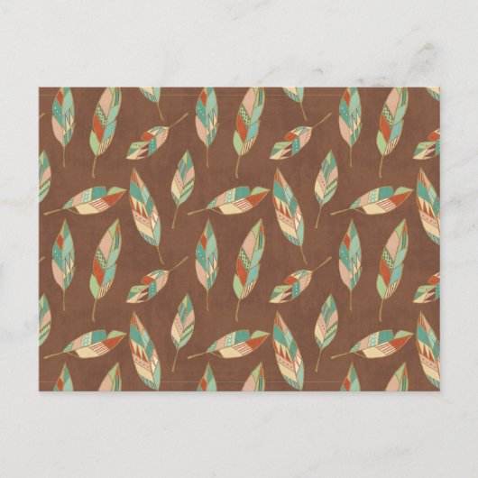 Southwest Geo Step | Southwest Feather Pattern Postkarte (Vorderseite)