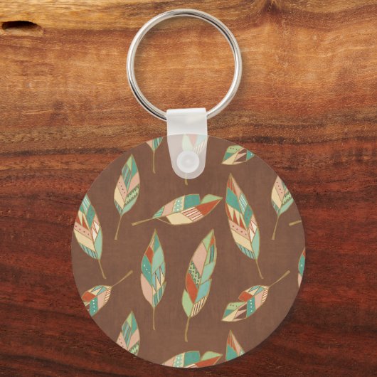 Southwest Geo Step | Südwestfedermuster Schlüsselanhänger (Vorderseite)