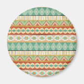 Southwest Geo Step | Wasserfarben-Muster Magnet (Vorne)