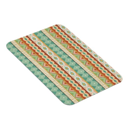 Southwest Geo Step | Wasserfarben-Muster Magnet (Rechte Seite)