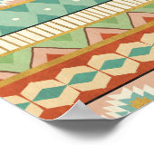 Southwest Geo Step | Wasserfarben-Muster Poster (Ecke)