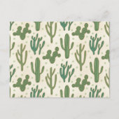 Southwest Geo Step | Wüstenkaktus Muster Postkarte (Vorderseite)