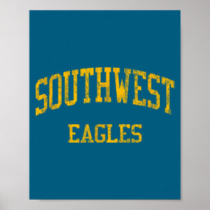 Southwest High School HS Miami FL Vintage-Sportart Poster