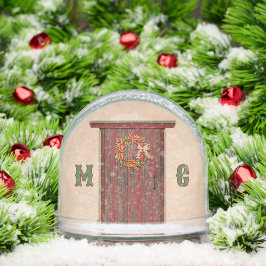 Southwest Holiday Chile Wreath Door Personalized Schneekugeln