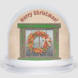Southwest Holiday Chile Wreath Window Personalized Schneekugeln