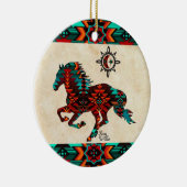 Southwest Horse Ceramic Keramik Ornament (Rechts)
