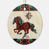 Southwest Horse Ceramic Keramik Ornament (Links)