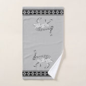 Southwest Jackkanbit Gray Geometric Diamonds Badhandtuch Set (Handtuch)