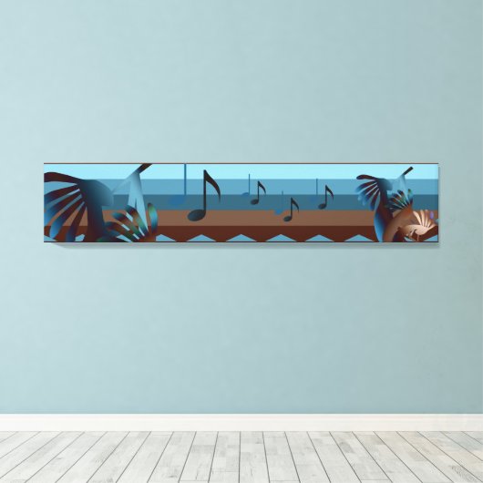 Southwest Kokopelli 50x10 Canvas Print Leinwanddruck (Insitu (Holzboden))