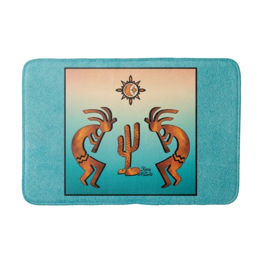 Southwest Kokopelli Bath Mat Badematte (Vorderseite)