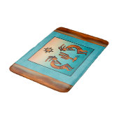 Southwest Kokopelli Bath Mat Badematte (Schrägansicht)