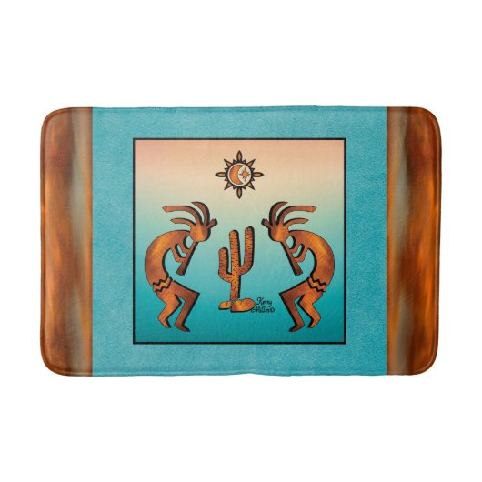 Southwest Kokopelli Bath Mat Badematte (Vorderseite)