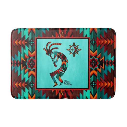 Southwest Kokopelli Bath Mat Badematte (Vorderseite)