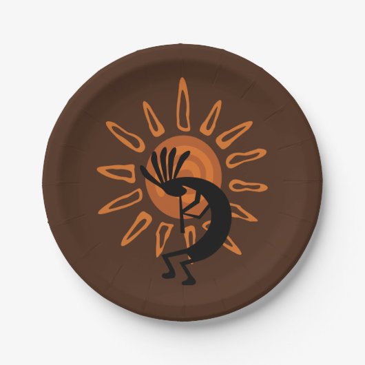 Southwest Kokopelli Desert Sun 7" Paper Tellers Pappteller (Vorderseite)