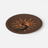 Southwest Kokopelli Desert Sun 7" Paper Tellers Pappteller (Schrägansicht)