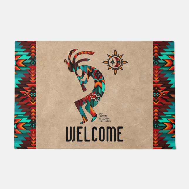 Southwest Kokopelli Doormat Fußmatte (Vorderseite)