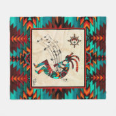 Southwest Kokopelli Fleece Blanket (Vorderseite (Horizontal))