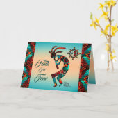 Southwest Kokopelli Geburtstagskarte Karte (Gelbe Blume)