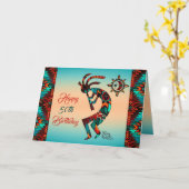 Southwest Kokopelli Geburtstagskarte Karte (Gelbe Blume)