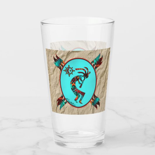 Southwest Kokopelli Glass Cup Glas (Rückseite)